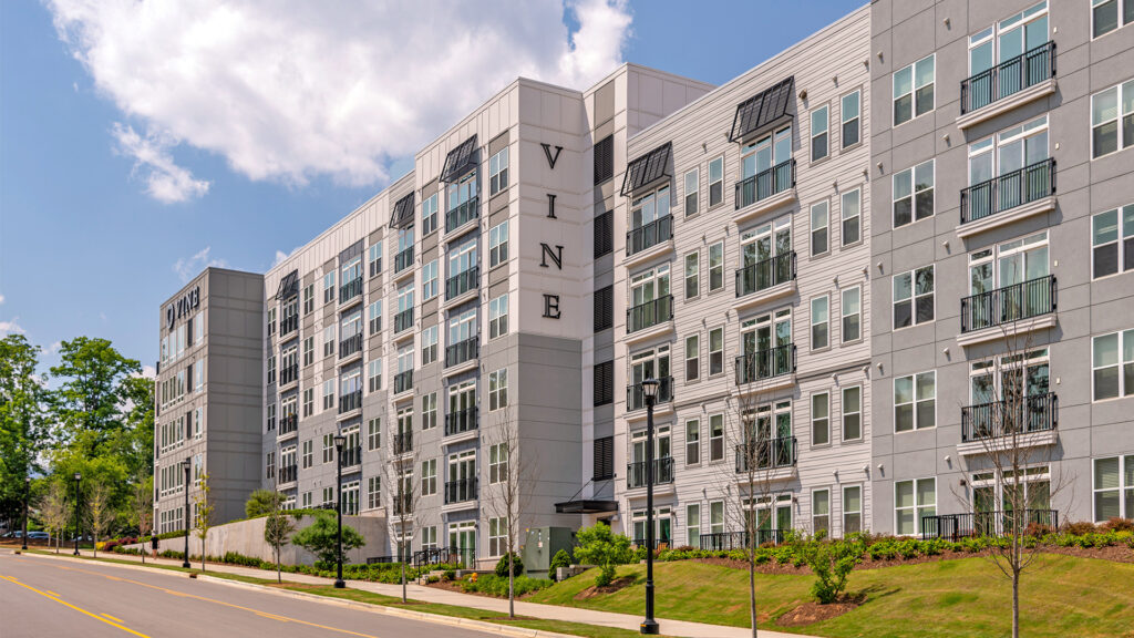 Juliet balconies on a multifamily space.