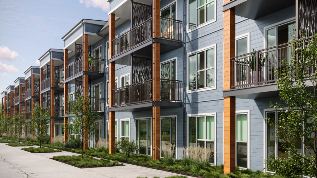Clario railing system on a multifamily project.