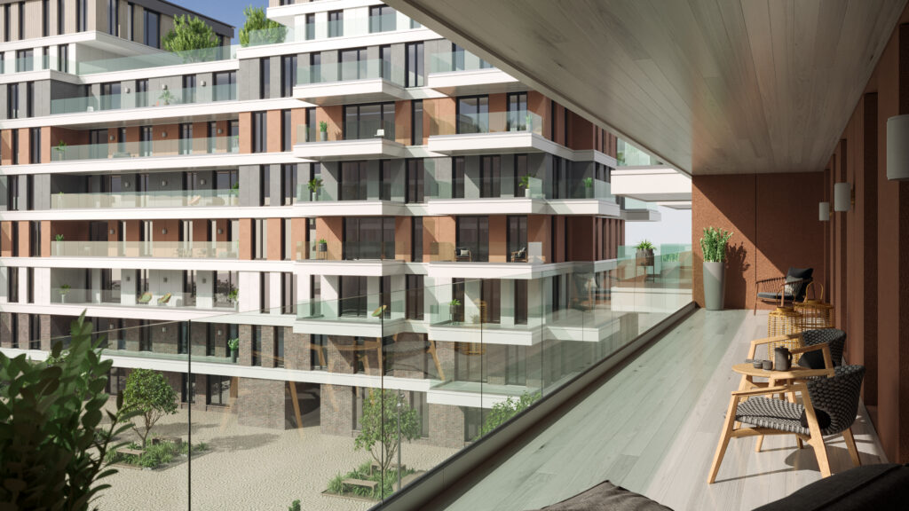 Clario railing system on a multifamily project.